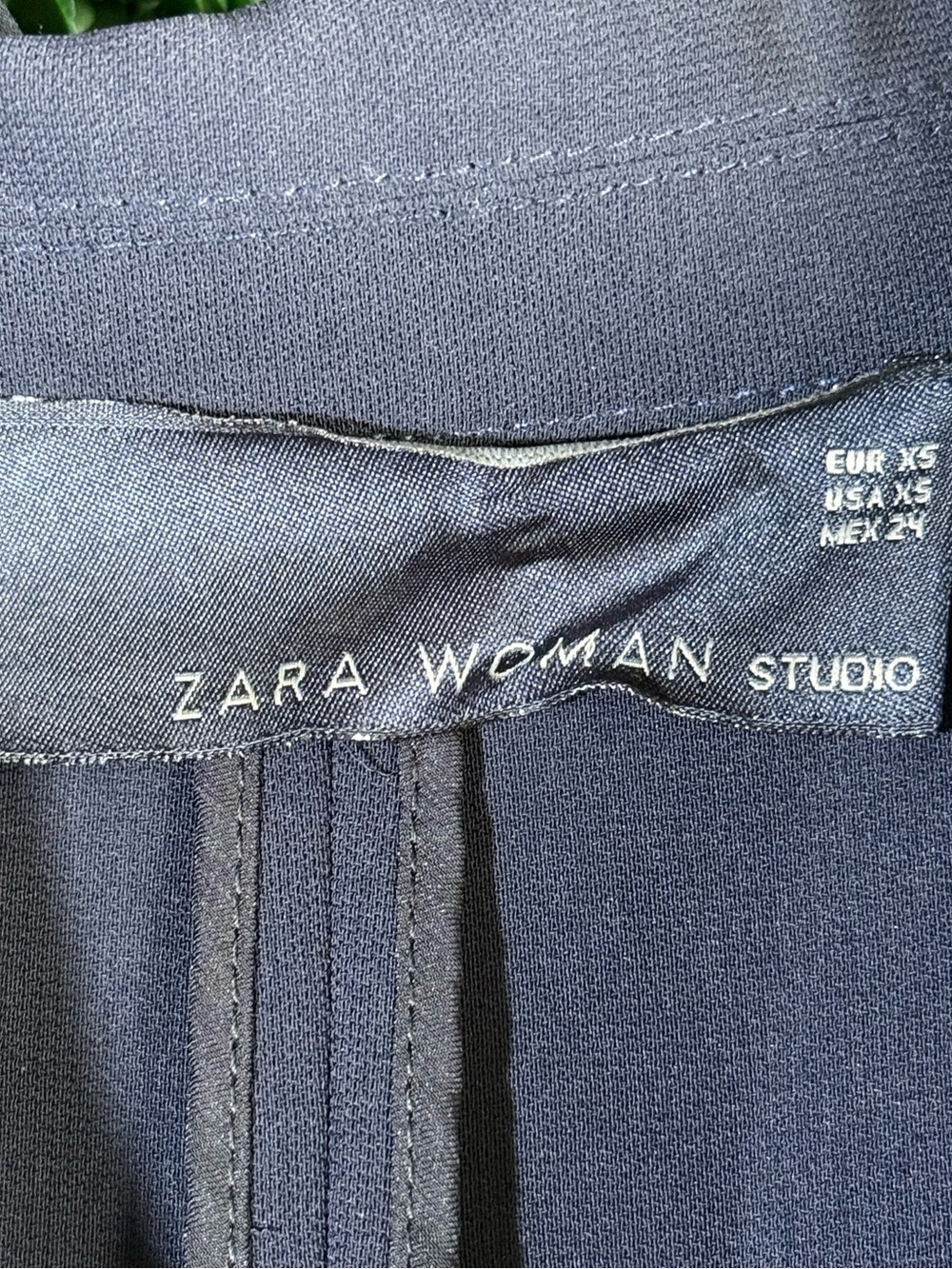 Zara Woman Studio Blazer Jacket Structured Tailored Navy XS NWT - Picture 7 of 10